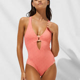 Island Nostalgia Cross Back Swimsuit - Ocean Coral - Simply Beach UK