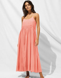 Island Nostalgia Maxi Dress - Ocean Coral - Simply Beach UK