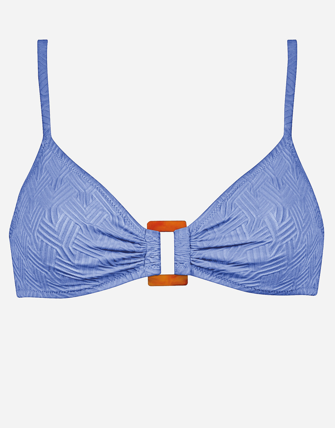 Island Nostalgia Ring Front Bralette Bikini Top - Cornflower - Simply Beach UK