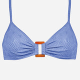 Island Nostalgia Ring Front Bralette Bikini Top - Cornflower - Simply Beach UK