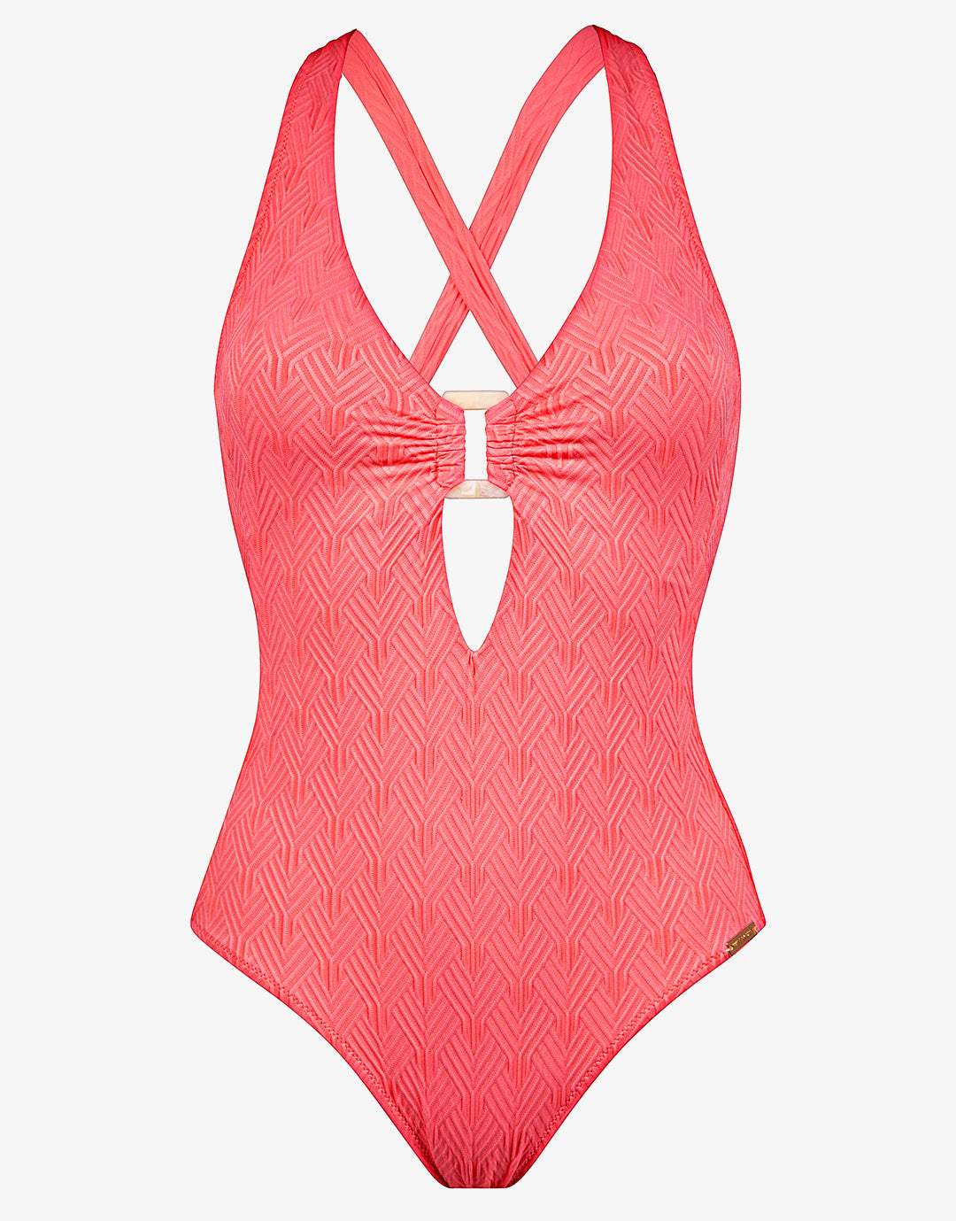 Island Nostalgia Cross Back Swimsuit - Ocean Coral - Simply Beach UK