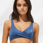 Viva Energy Twist Front Bikini Top - Denim Dose - Simply Beach UK