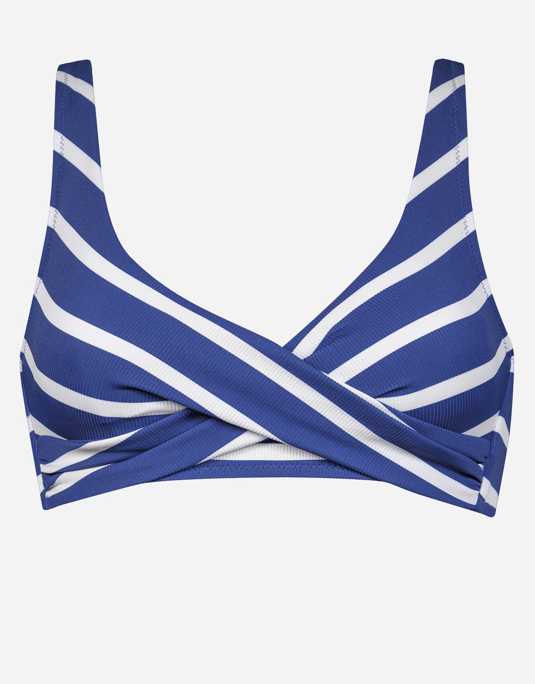 Sea Ride Twist Front Bikini Top - White Indigo - Simply Beach UK