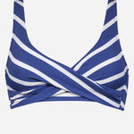 Sea Ride Twist Front Bikini Top - White Indigo - Simply Beach UK