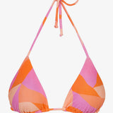 Martinica Tri Bikini Top - Orange and Pink - Simply Beach UK