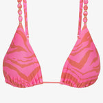 Diani Beads Parallel Tri Bikini Top - Pink - Simply Beach UK