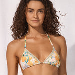 Dolce Whimsy Triangle Bikini Top - Orange Pastels - Simply Beach UK