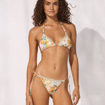 Dolce Whimsy Tie Side Bikini Pant - Orange Pastels - Simply Beach UK