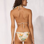 Dolce Whimsy Tie Side Bikini Pant - Orange Pastels - Simply Beach UK