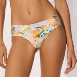 Dolce Whimsy Ruched Side Bikini Pant - Orange Pastels - Simply Beach UK