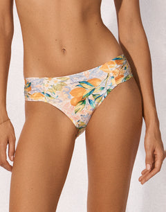 Dolce Whimsy Ruched Side Bikini Pant - Orange Pastels - Simply Beach UK