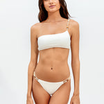 Firenze Flora Brazilian Bikini Pant - Off White - Simply Beach UK