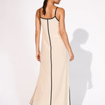 Stratum Silk Maxi Dress - Sand Black - Simply Beach UK