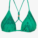 Tamale Jaque T-Back Tri Bikini Top - Green - Simply Beach UK