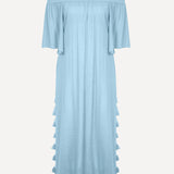 Off The Shoulder Dress - Ice Blue - Simply Beach UK