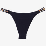 Firenze Flora Brazilian Bikini Pant - Black - Simply Beach UK
