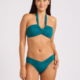 Collective Halter Bandeau Bikini Top - Deep Teal