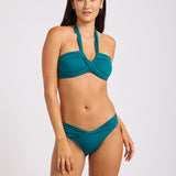 Collective Halter Bandeau Bikini Top - Deep Teal