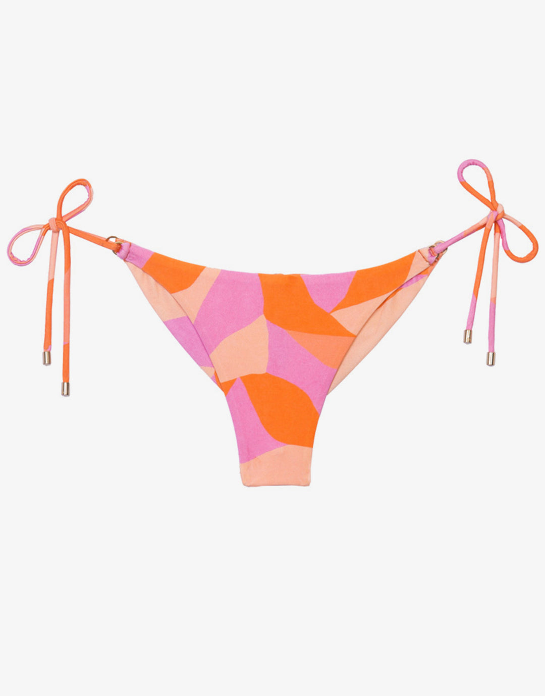 Martinica Tie Side Bikini Pant - Orange and Pink - Simply Beach UK