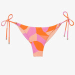 Martinica Tie Side Bikini Pant - Orange and Pink - Simply Beach UK