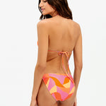 Martinica Tie Side Bikini Pant - Orange and Pink - Simply Beach UK