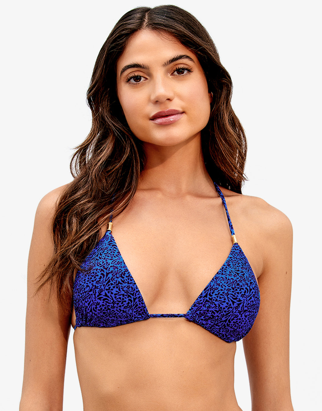 Navy Sparkle Triangle Bikini Top Pea Street -  Canada