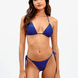 Tita Blue Shaye T-Back Bikini Top - Blue - Simply Beach UK