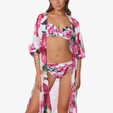 Valeria Midi Beach Shirt - Floral - Simply Beach UK