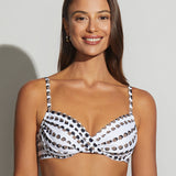 Roidal Bambu Underwired Bikini Set - White and Brown - Simply Beach UK