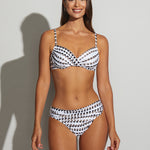 Roidal Bambu Underwired Bikini Set - White and Brown - Simply Beach UK