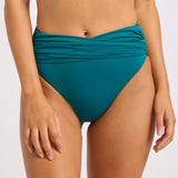 Collective High Waist Wrap Front Bikini Pant - Deep Teal