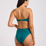 Collective High Waist Wrap Front Bikini Pant - Deep Teal
