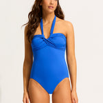 Collective Halter Bandeau Swimsuit - Azure - Simply Beach UK
