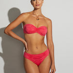 Roidal Ceylan Ruched Bandeau Bikini Top - Pink - Simply Beach UK