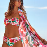 Dahlia Sleeveless Beach Shirt - Pink Floral - Simply Beach UK