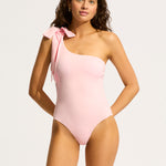 Beau One Shoulder Swimsuit - Blossom - Simply Beach UK