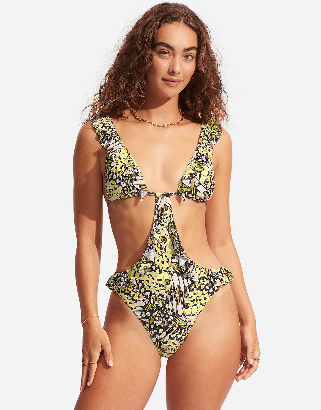 Take Flight Cut Out Swimsuit - Mandarin - Simply Beach UK