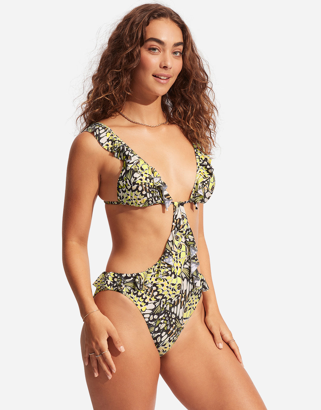 Take Flight Cut Out Swimsuit - Mandarin - Simply Beach UK