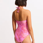 Sea Skin Bandeau Swimsuit - Fuchsia Rose - Simply Beach UK