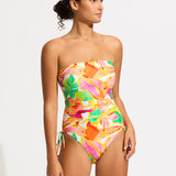 Wonderland DD Drawstring Bandeau Swimsuit - Fuchsia Rose - Simply Beach UK