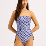 Seafolly Marseille DD Drawstring Bandeau Swimsuit - Blue Indigo - Simply Beach UK