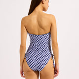 Seafolly Marseille DD Drawstring Bandeau Swimsuit - Blue Indigo - Simply Beach UK