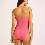 Luna DD Bandeau Swimsuit - Sunset Coral - Simply Beach UK