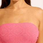 Luna DD Bandeau Swimsuit - Sunset Coral - Simply Beach UK