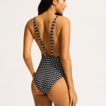 Mala Ring Front Halter Swimsuit - Black - Simply Beach UK