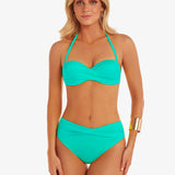Roidal Ceylan Twist Bandeau Bikini Top - Menta - Simply Beach UK