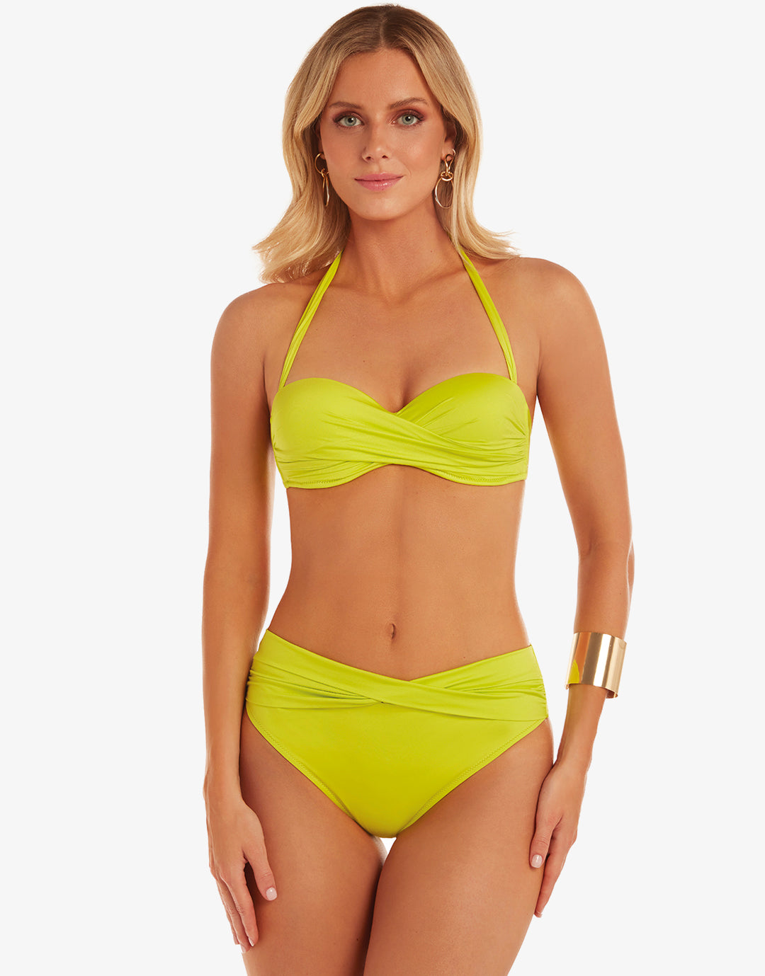 Ceylan Twist Front Bikini Pant - Lima - Simply Beach UK