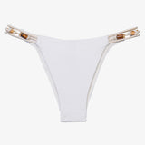 Firenze Flora Brazilian Bikini Pant - Off White - Simply Beach UK