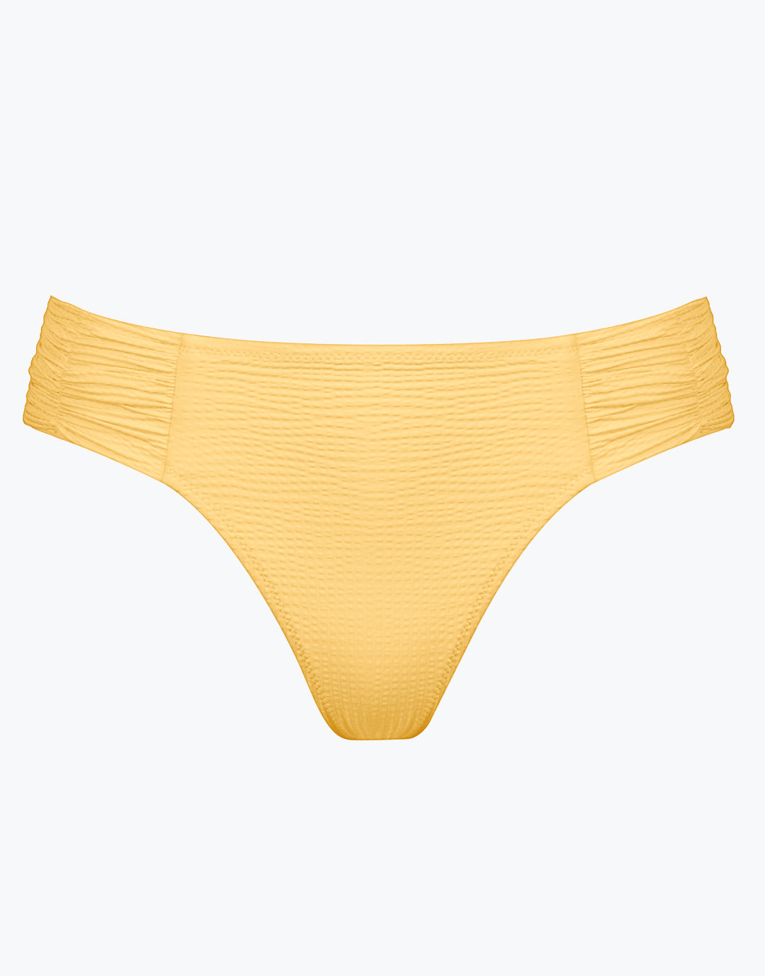 Watercult Suntouched Solids Ruched Side Bikini Pant - Lemony - Simply Beach UK