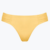 Watercult Suntouched Solids Ruched Side Bikini Pant - Lemony - Simply Beach UK